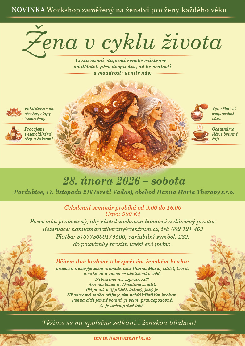 leták žena v cyklu života SEMINÁŘ 2026